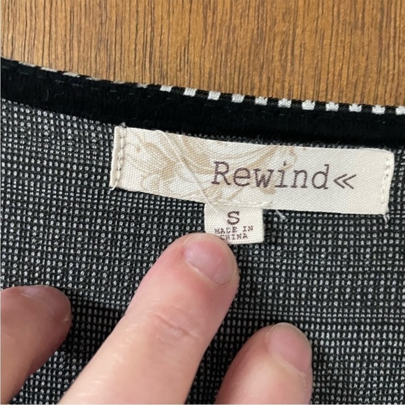 size small black and white Rewind mini dress - Picture 6 of 7